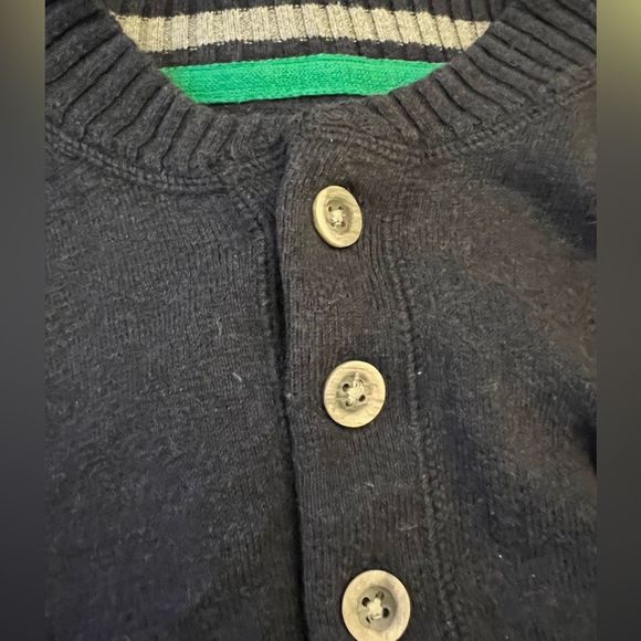 Linksoul Button Henley Cashmere Kissed Sweater with Pockets in Navy Blue Size M - Picture 12 of 12